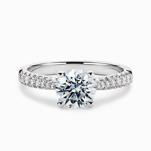Faixa de diamantes - Anéis de noivado